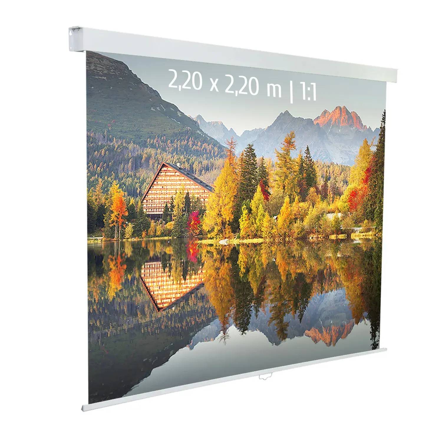Ecran de projection manuel 2,20 x 2,20m - Format 1:1-0