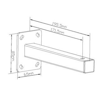 Equerres de fixation pour écran de projection, Coloris noir-1