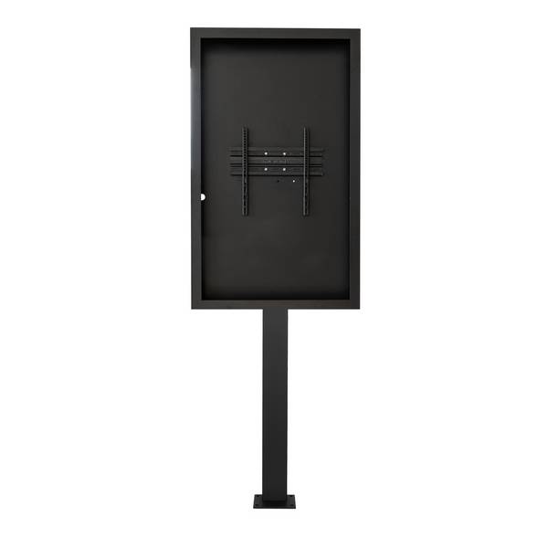 Support vitrine à visser, avec caisson portrait 55'' - Vesa 400x600 max