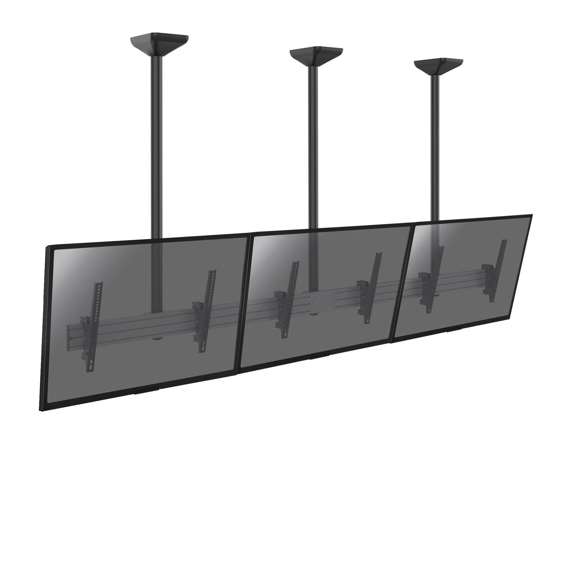 Support plafond menu board 3 écrans 45''-50'' - Hauteur 150cm-0