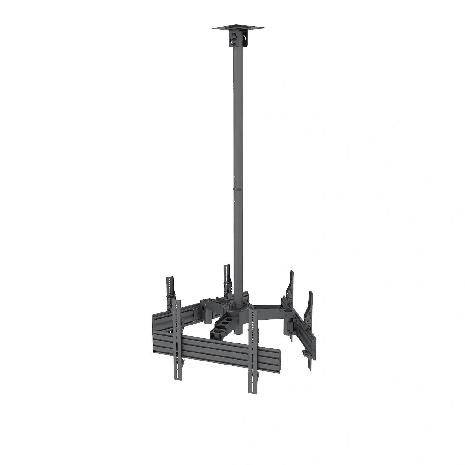 Support plafond pour 3 écrans TV 50"- 75" Hauteur réglable 86-325 cm-0