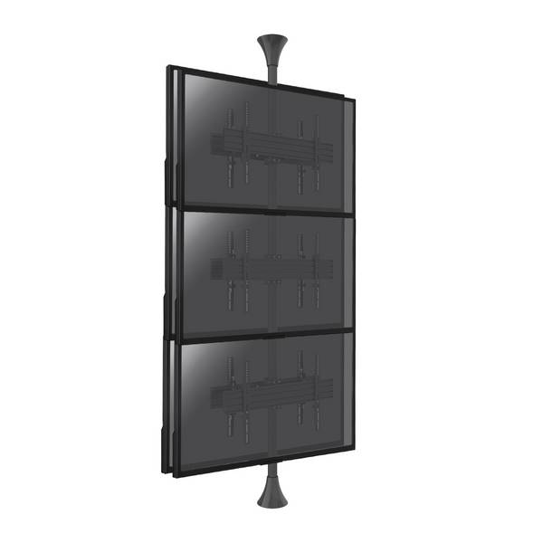 Support sol-plafond pour 6 écrans TV  back to back 32'' - 75''