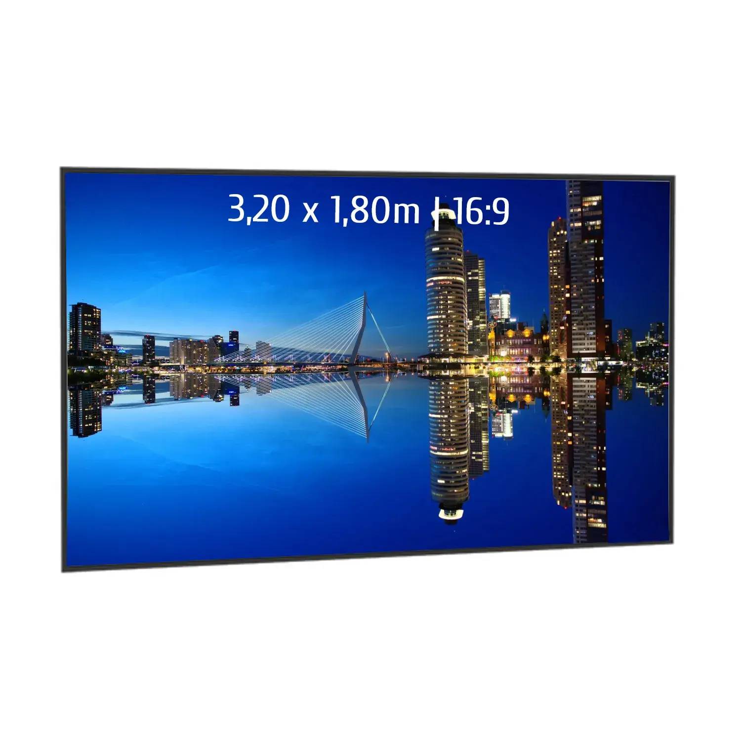 Ecran de projection sur cadre 3,20 x 1,80m - Format 16:9 - Cadre extra-fin-0