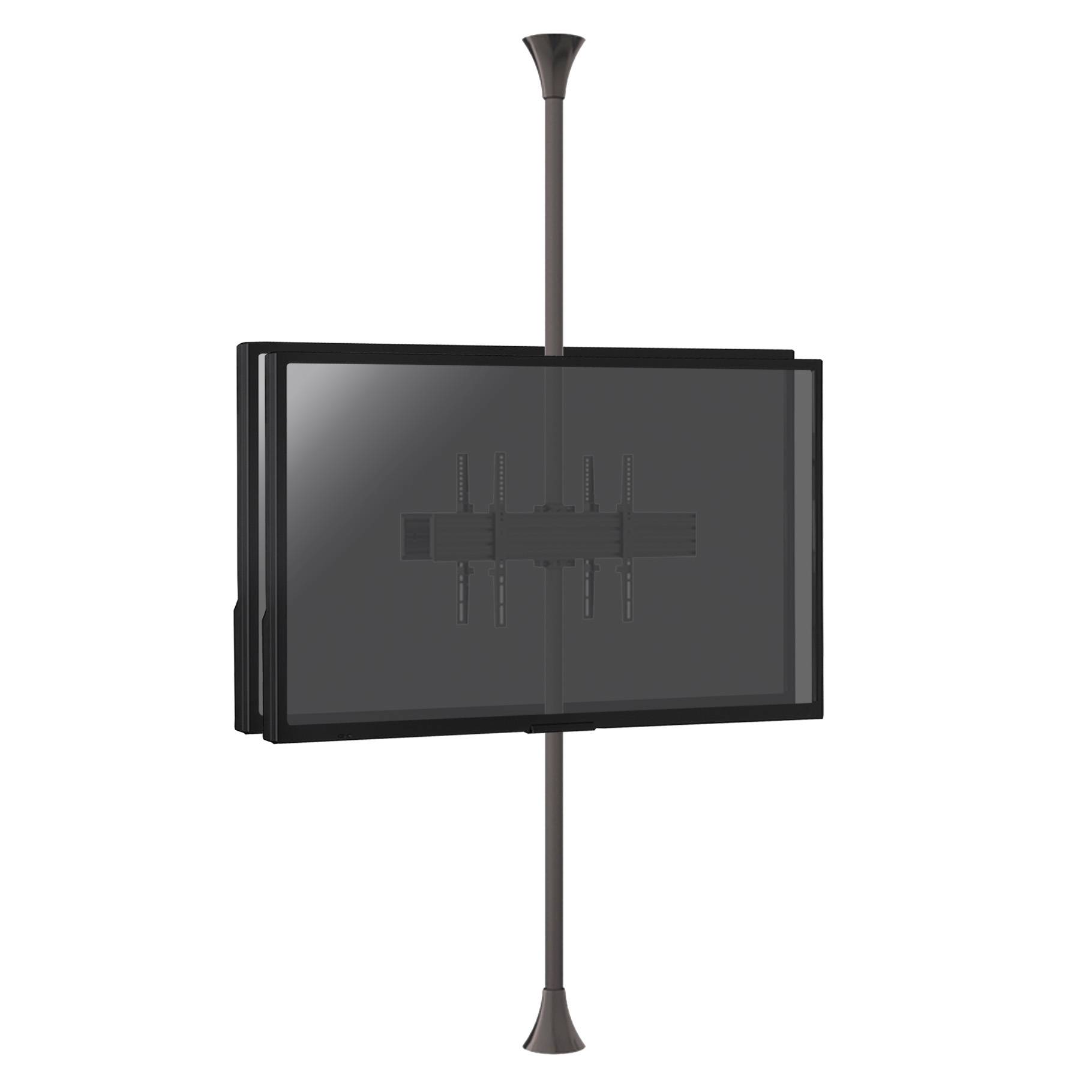 Support sol-plafond inclinable pour 2 écrans TV back to back 32'' - 75''-0