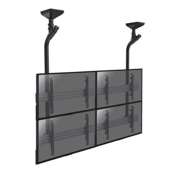 Support plafond mur d'images pour 4 écrans TV 45''-55''