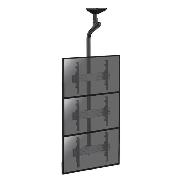 Support plafond pour 3 écrans TV 43''-55'' - Hauteur 225cm