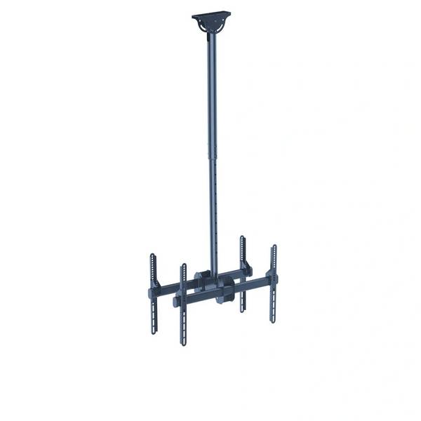 Support plafond 2 écrans TV 37"-86", Hauteur  106-156cm