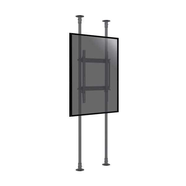 Support sol-plafond portrait pour écran TV 50'' - 100'' - Hauteur max 240cm