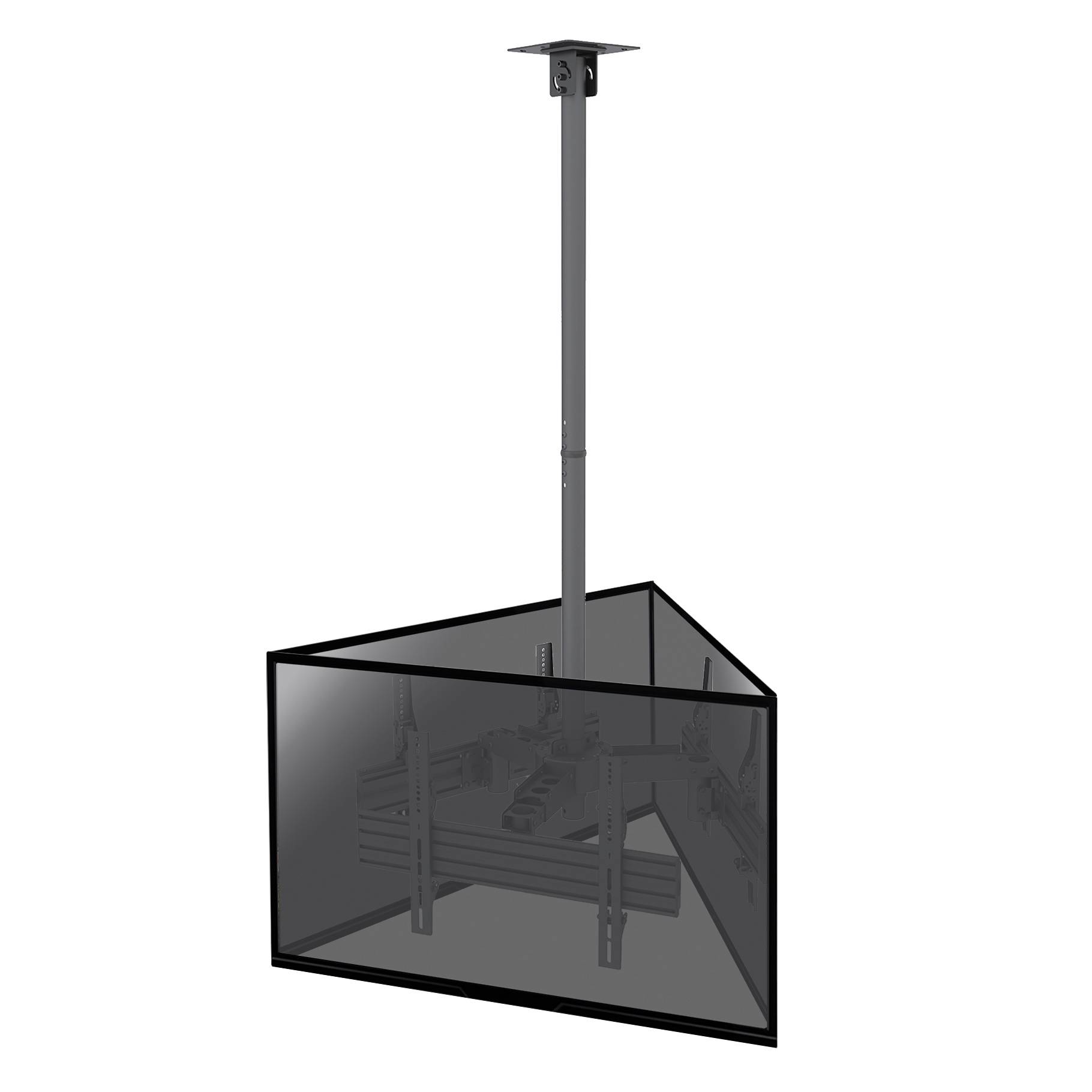 Support plafond pour 3 écrans TV 32"-65" Hauteur réglable 86-325cm-0