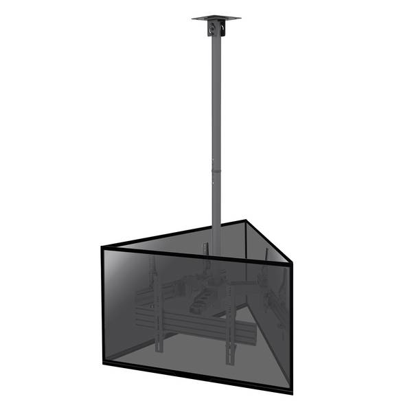Support plafond pour 3 écrans TV 32"-65" Hauteur réglable 86-325cm