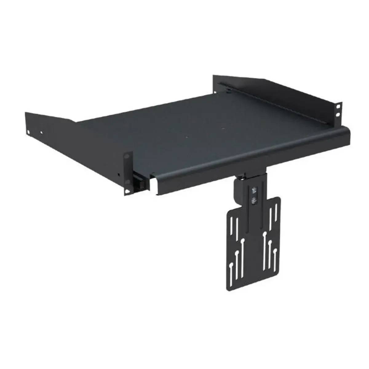 Etagère coulissante avec fixation écran pour rack et baie 19'', Hauteur 2U-0