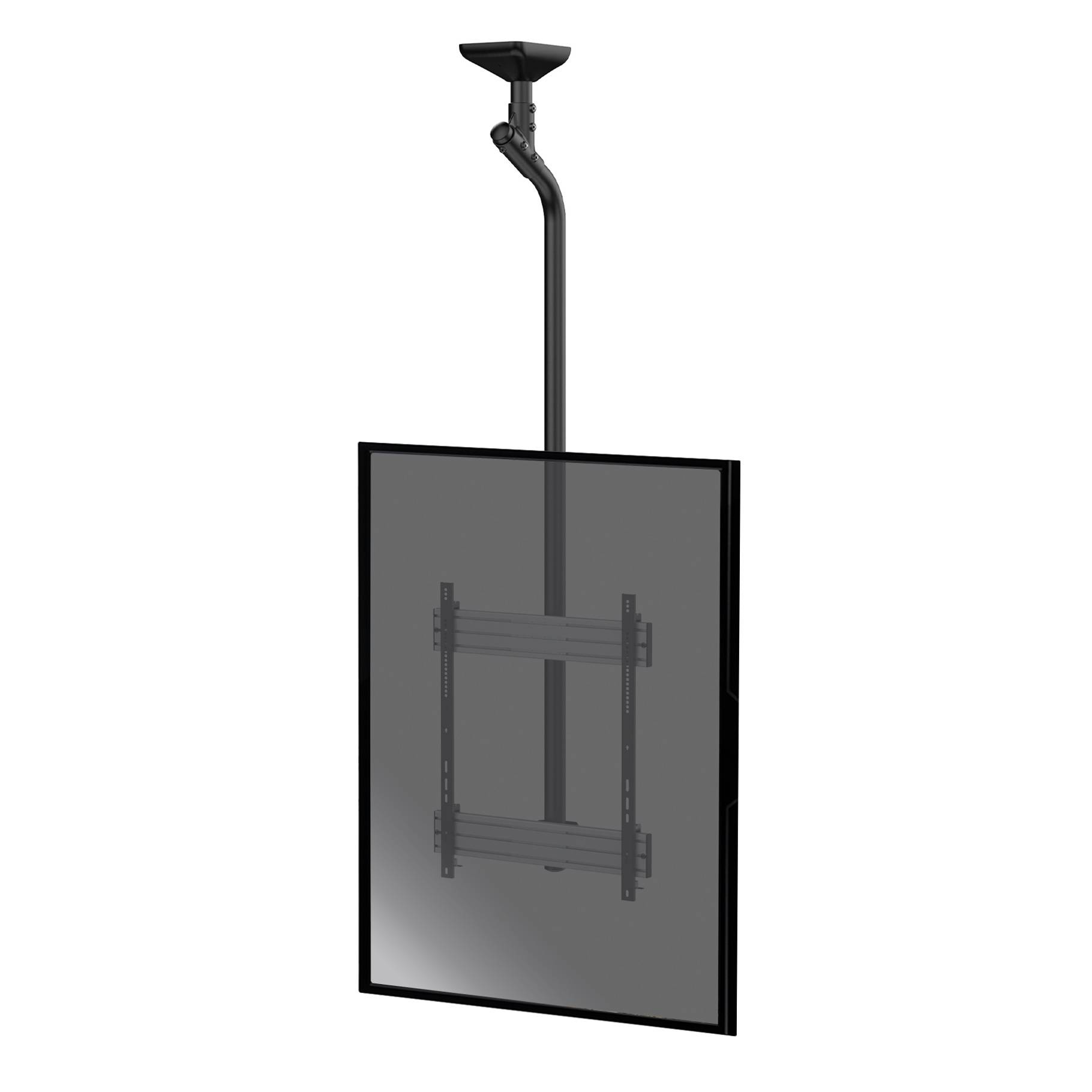 Support plafond pour 1 écran TV mode portrait 65''-75'' - Hauteur 225 cm-0