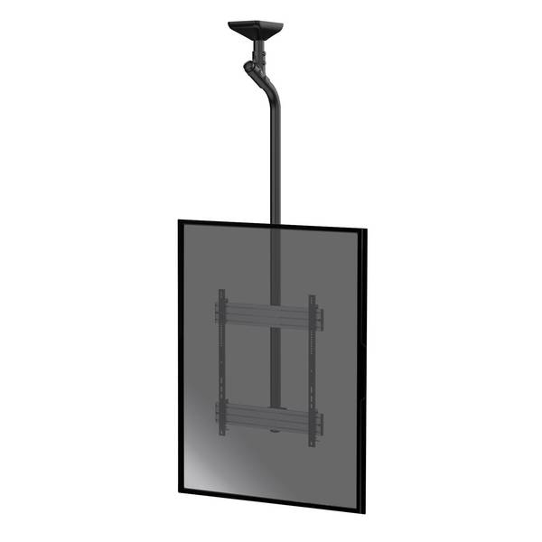 Support plafond pour 1 écran TV mode portrait 65''-75'' - Hauteur 225 cm