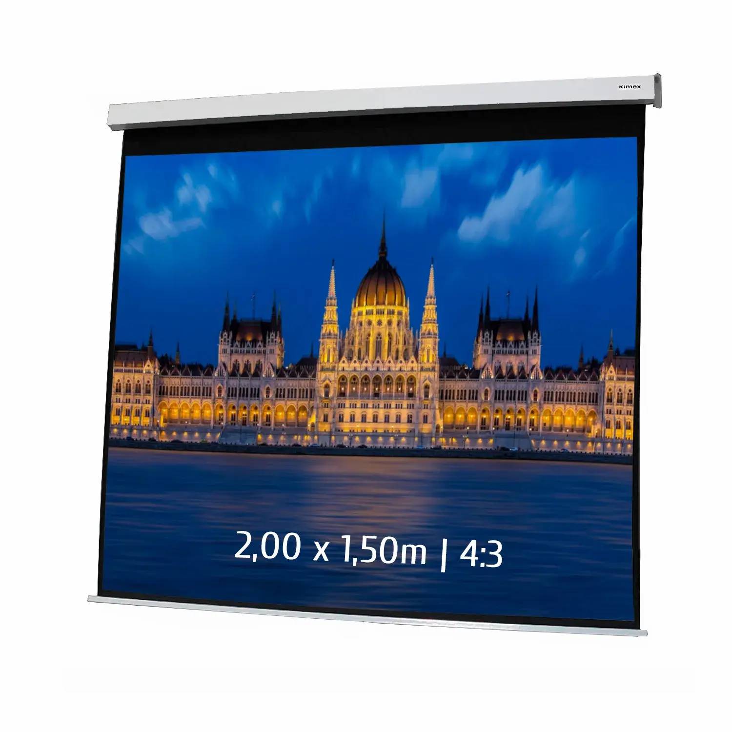 Ecran de projection motorisé 2,00 x 1,50m - Format 4:3-0