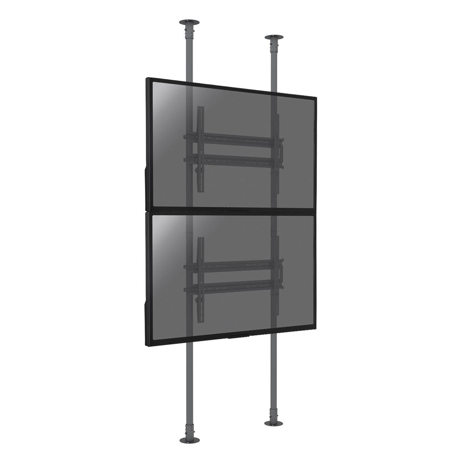 Support sol-plafond pour 2 écrans TV 50'' - 100'' - Hauteur max 300cm-0
