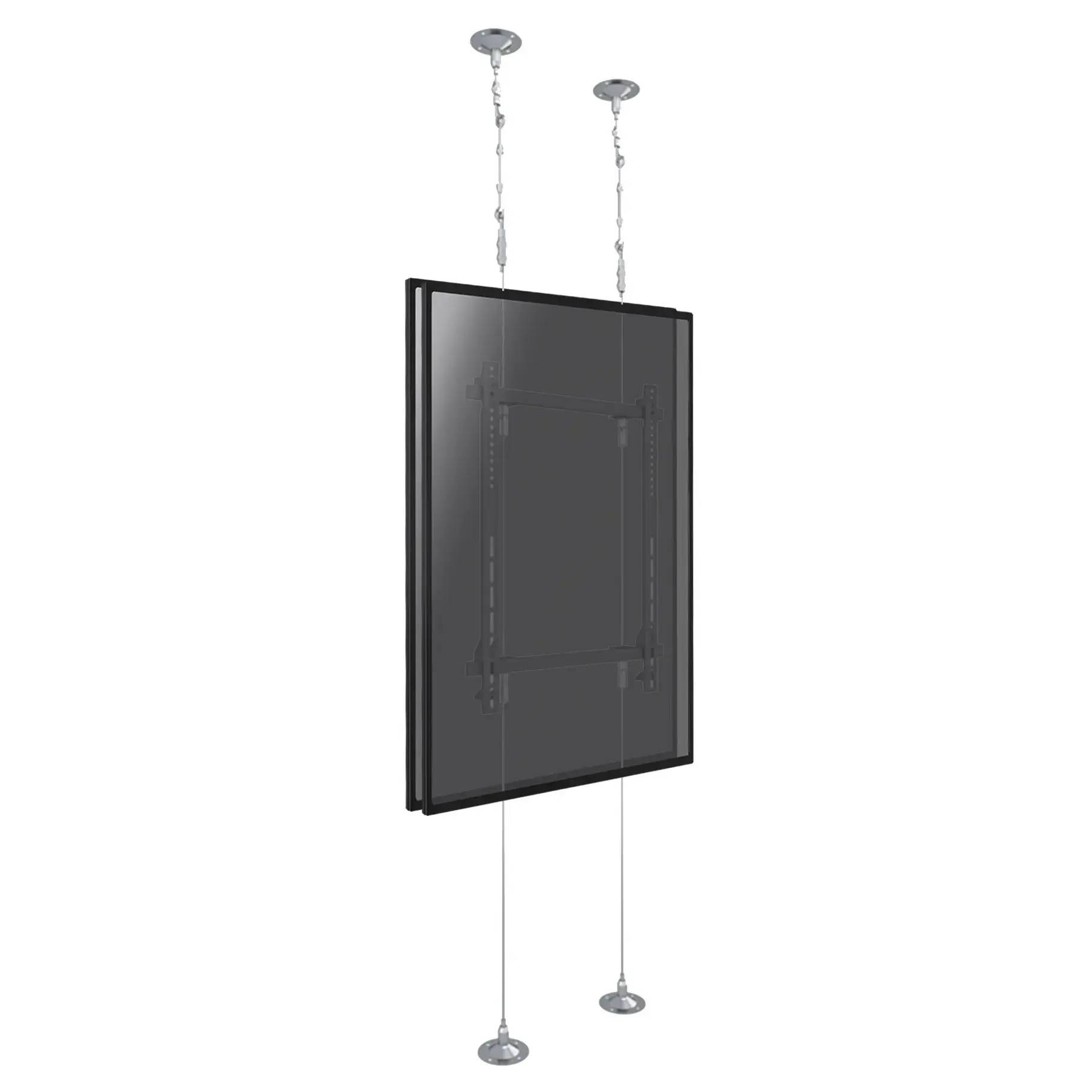 Support filaire 2 écrans TV back to back 42''- 75'' - Hauteur 3m-0