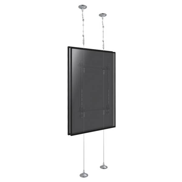 Support filaire 2 écrans TV back to back 42''- 75'' - Hauteur 3m