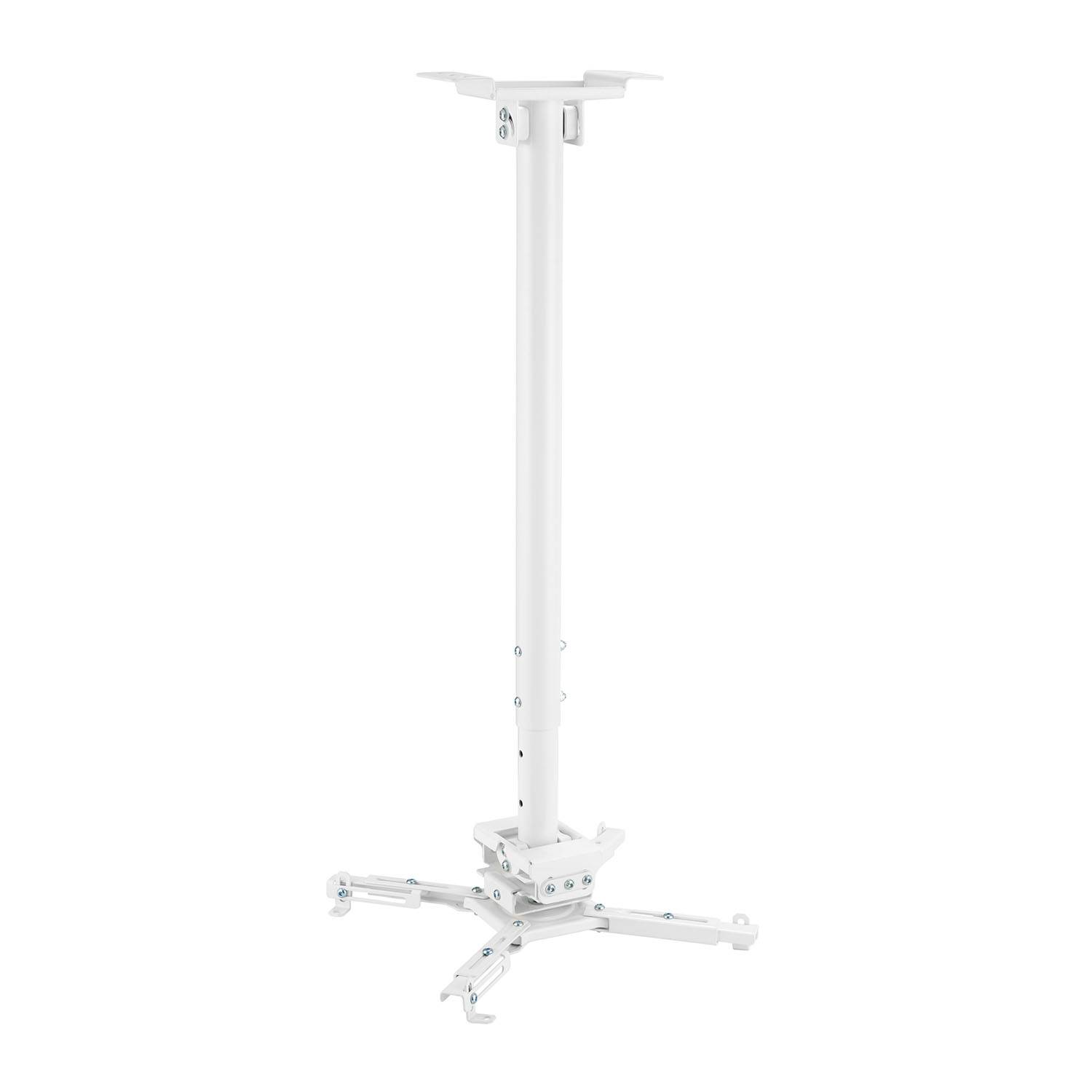 Support plafond vidéoprojecteur, Hauteur 75-115cm, Blanc-0