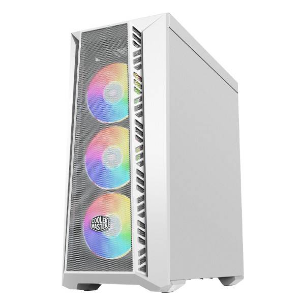Cooler Master MasterBox 520 Mesh, Midi Tower, PC, Blanc, ATX, micro ATX, SSI CEB, Mini-ITX, EATX, ABS, Verre trempé, Aci-0