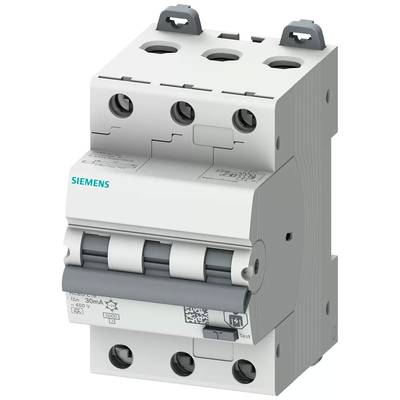 Siemens 5SU13366FP16 Disjoncteur différentiel/Disjoncteur de protection   Taille du fusible = 3 3 pôles 16 A 0.03 A 