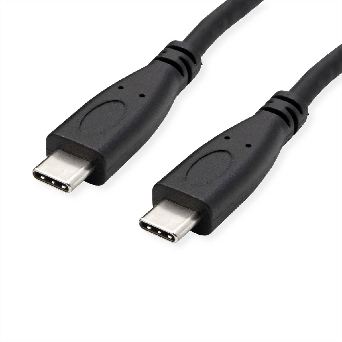 ROLINE Câble USB 3.2 Gen 2, avec PD, C-C, M/M, 4K UHD-1, 10Gbit/s, Emark, 100W, noir, 0,5 m-0