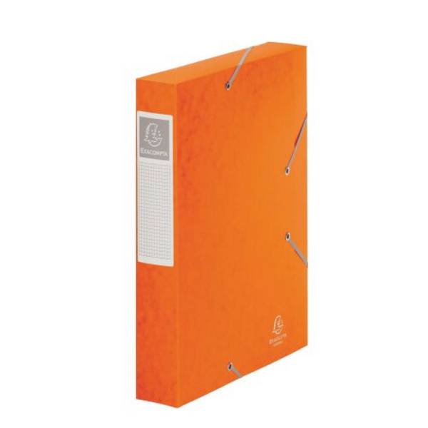 Chemise Box Cartobox Exacompta 24 x 32 cm dos 6 cm - orange