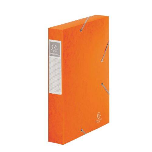 Chemise Box Cartobox Exacompta 24 x 32 cm dos 6 cm - orange-0