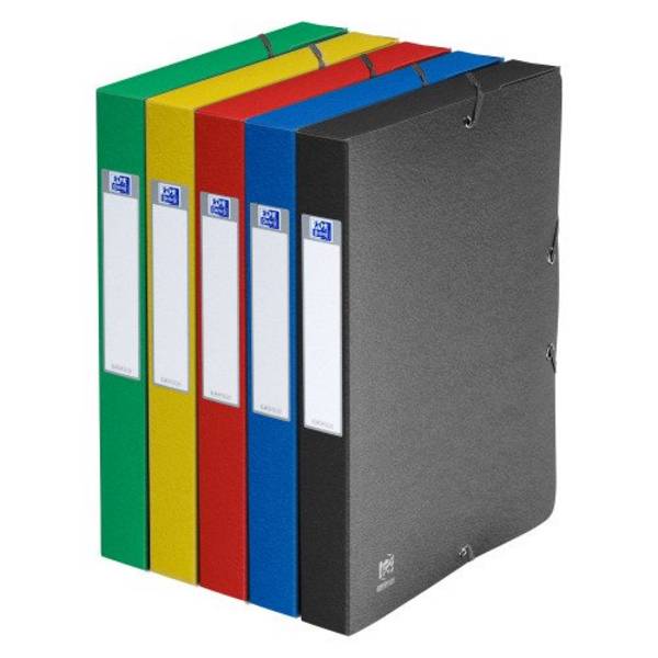 Chemise box Oxford Eurobox 24 x 32 cm dos 4 cm - couleurs assorties - Lot de 10