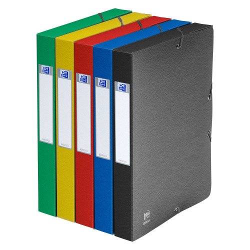 Chemise box Oxford Eurobox 24 x 32 cm dos 4 cm - couleurs assorties - Lot de 10-0