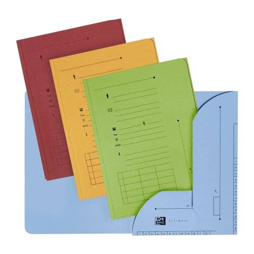 Chemise index L'Oblique AZ OXFORD 23,5 x 31,5 cm couleurs assorties vives - Paquet de 25-0