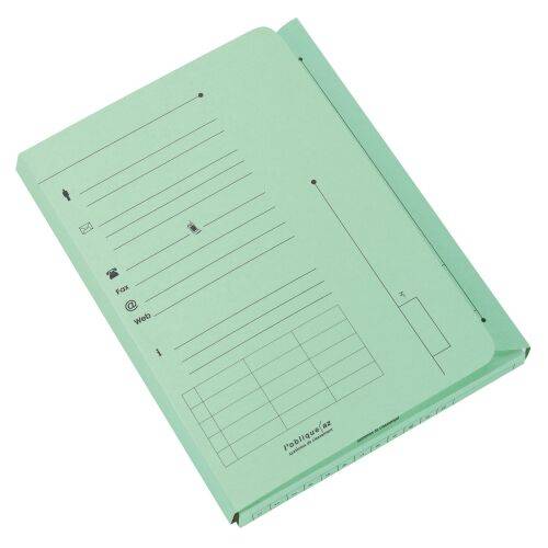 Chemise index kraft L'Oblique AZ 23,5 x 31,5 cm - Paquet de 25 - vert pastel-0