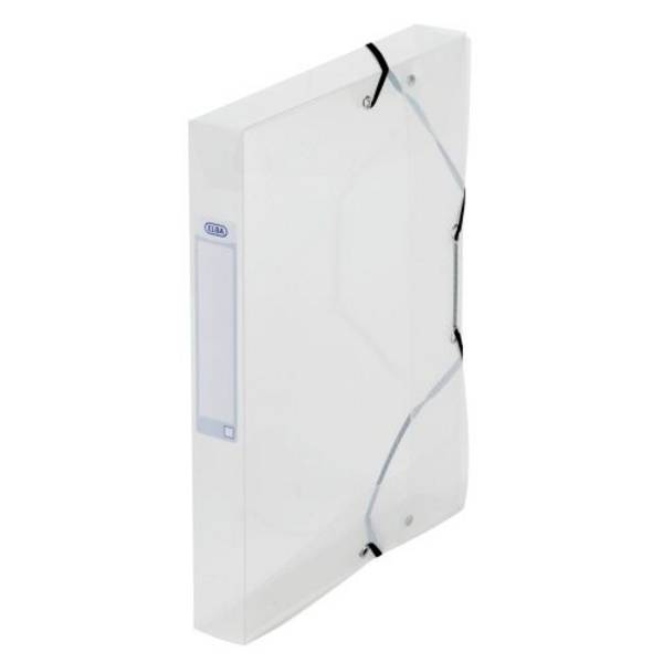 Chemise box plastique Oxford 24 x 32 cm dos 4 cm incolore - Lot de 9