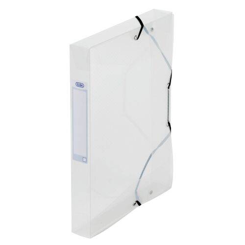 Chemise box plastique Oxford 24 x 32 cm dos 4 cm incolore - Lot de 9-0