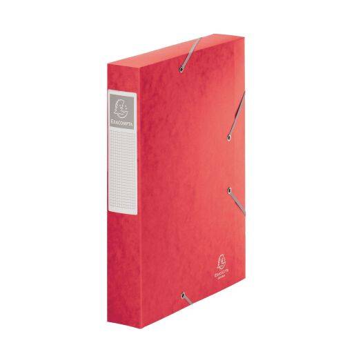 Chemise box Cartorel 24 x 32 cm dos 6 cm - rouge-0