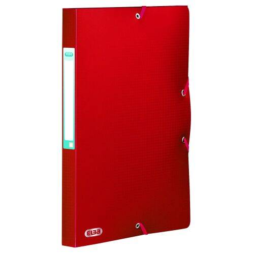 Chemise box plastique Oxford 24 x 32 cm dos 2,5 cm - rouge-0