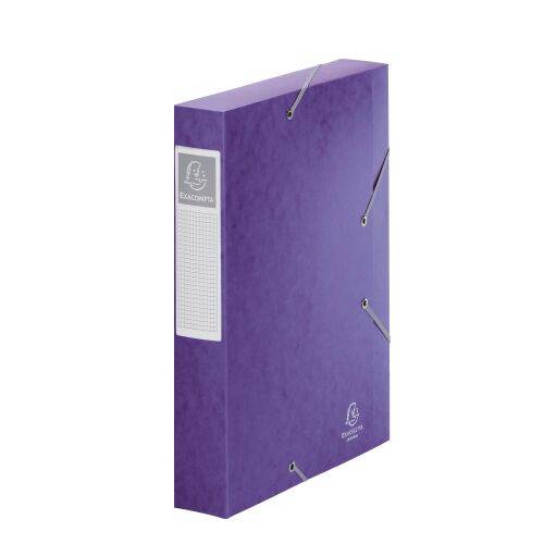 Chemise Box Cartobox Exacompta 24 x 32 cm dos 6 cm - mauve-0