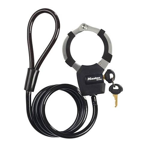 MASTER LOCK Câble Antivol à Clé avec Menotte [1m] 8275EURDPROBLK-0