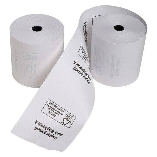 Bobines caisses Exacompta 40915E - l 57 mm x L 24 m, Ø 46 mm - 1 pli(s) - paquet de 10-0
