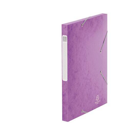 Chemise box Cartobox Exacompta 24 x 32 cm dos 2,5 cm - mauve - Lot de 25-0