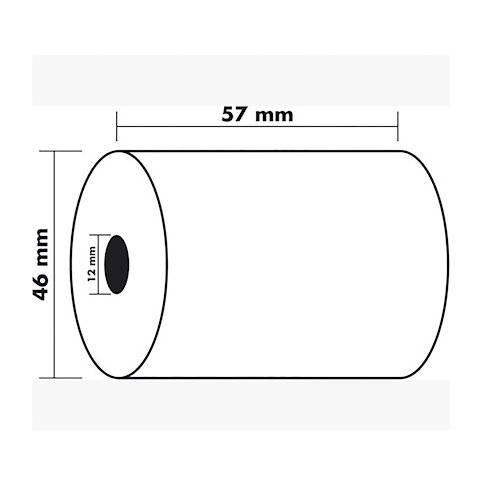 Bobines caisses terminaux bancaires 40905E - l 57 mm x L 24 m, Ø 46 mm - 1 pli(s) - Lot de 5-2