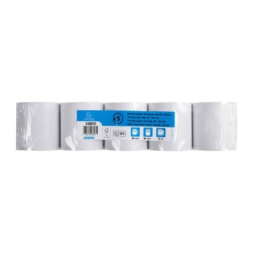 Bobines caisses Exacompta 43807E - l 80 mm x L 76 m, Ø 72 mm - 1 pli(s) - paquet de 5-0