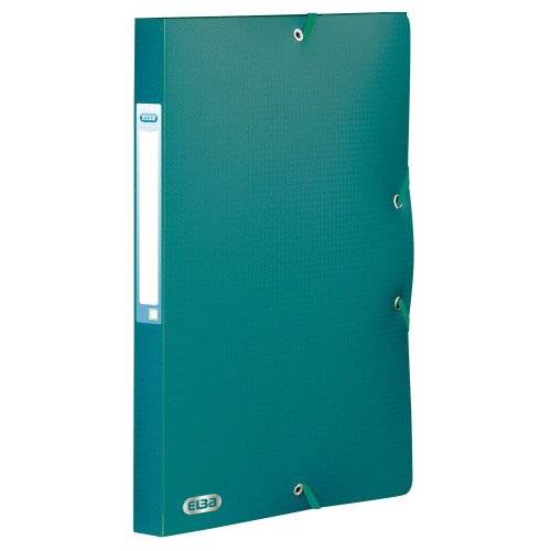 Chemise box plastique Oxford 24 x 32 cm dos 2,5 cm - verte-0
