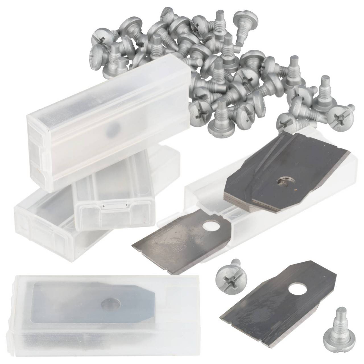 Lames de couteau de rechange Husqvarna Automower, extra épaisses 0,6 mm, carbone, pour robots tondeuses, lot de 45-0