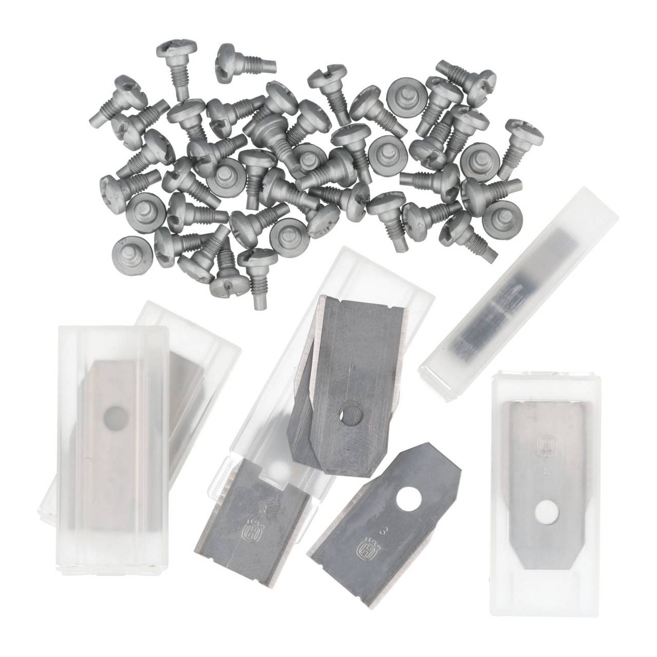 Lames de couteau de rechange Husqvarna Automower, extra épaisses 0,6 mm, carbone, pour robots tondeuses, lot de 45-4
