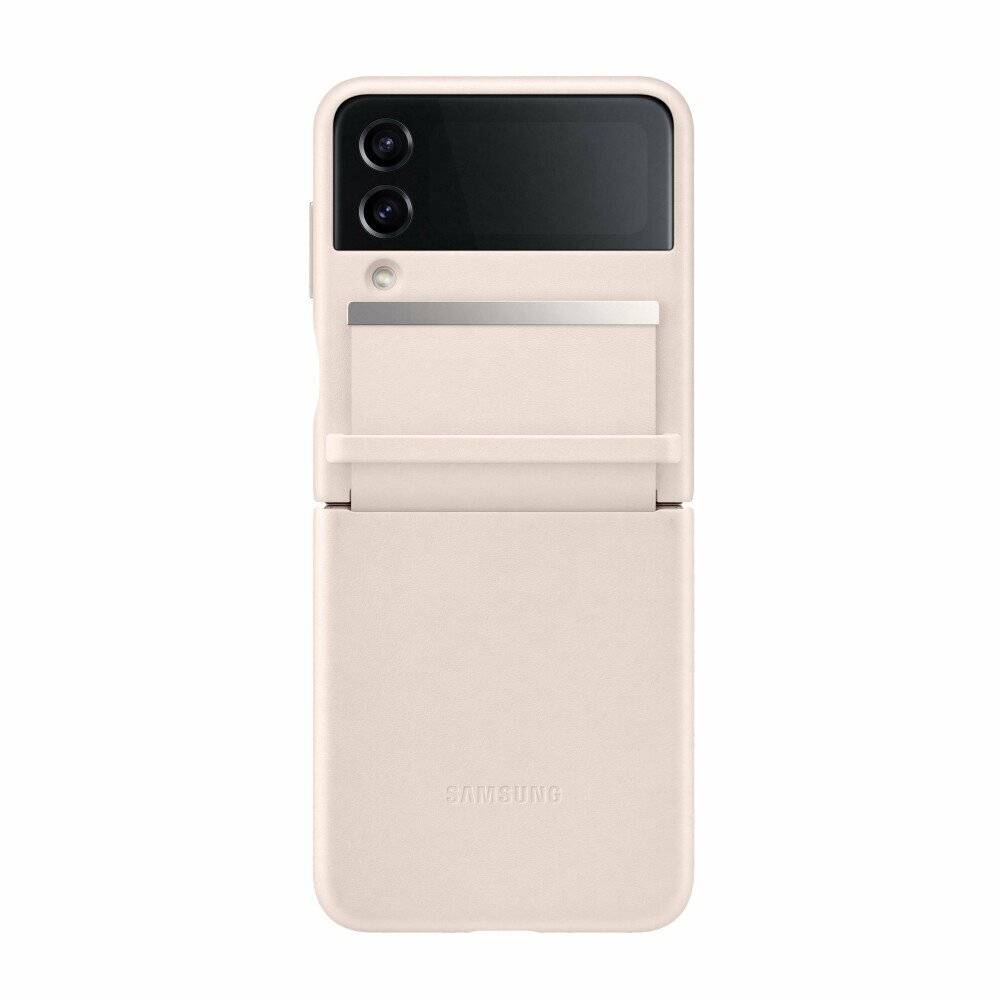 Coque pour Samsung Galaxy Z Flip 4 en Cuir Compatible avec Charge Sans Fil-6