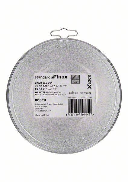 Boîte de 10 disques à tronçonner X-LOCK Standard pour Inox 125 x 1,6 mm T41 - BOSCH - 2608619364-2