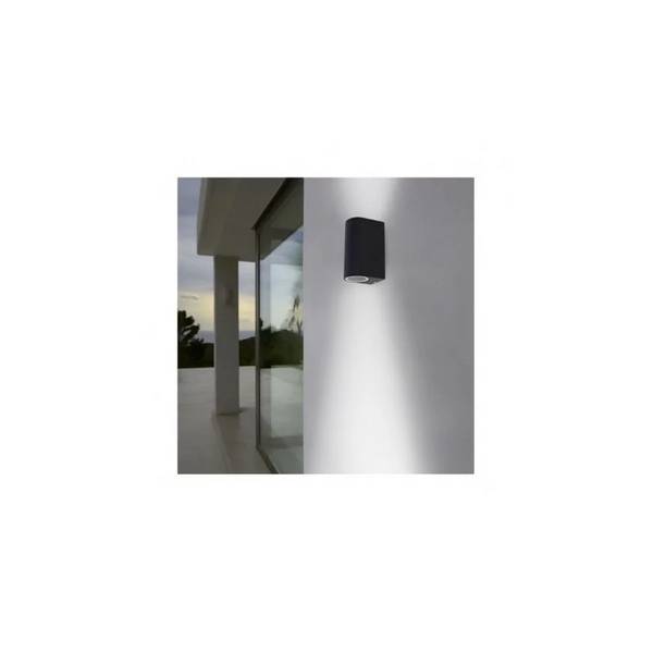 Applique Murale LED GU10 x 2 Gris Anthracite