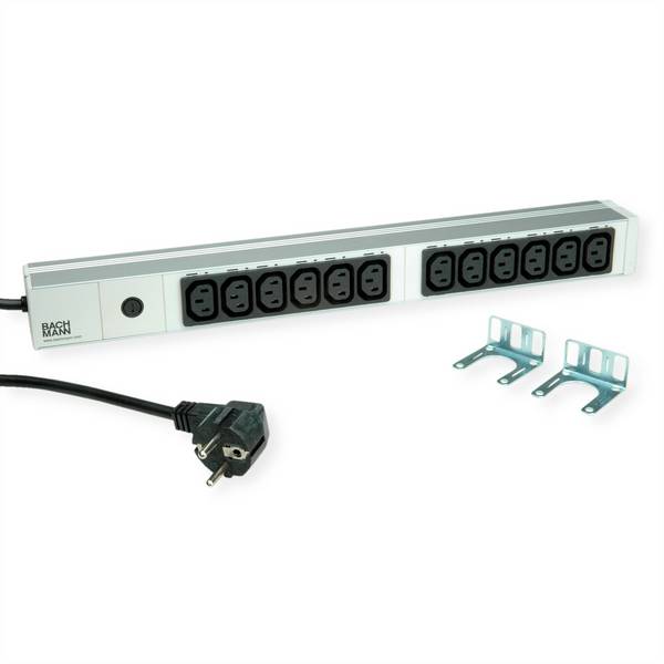 BACHMANN 19" 1U 12xC13 2,0m CEE7/7
