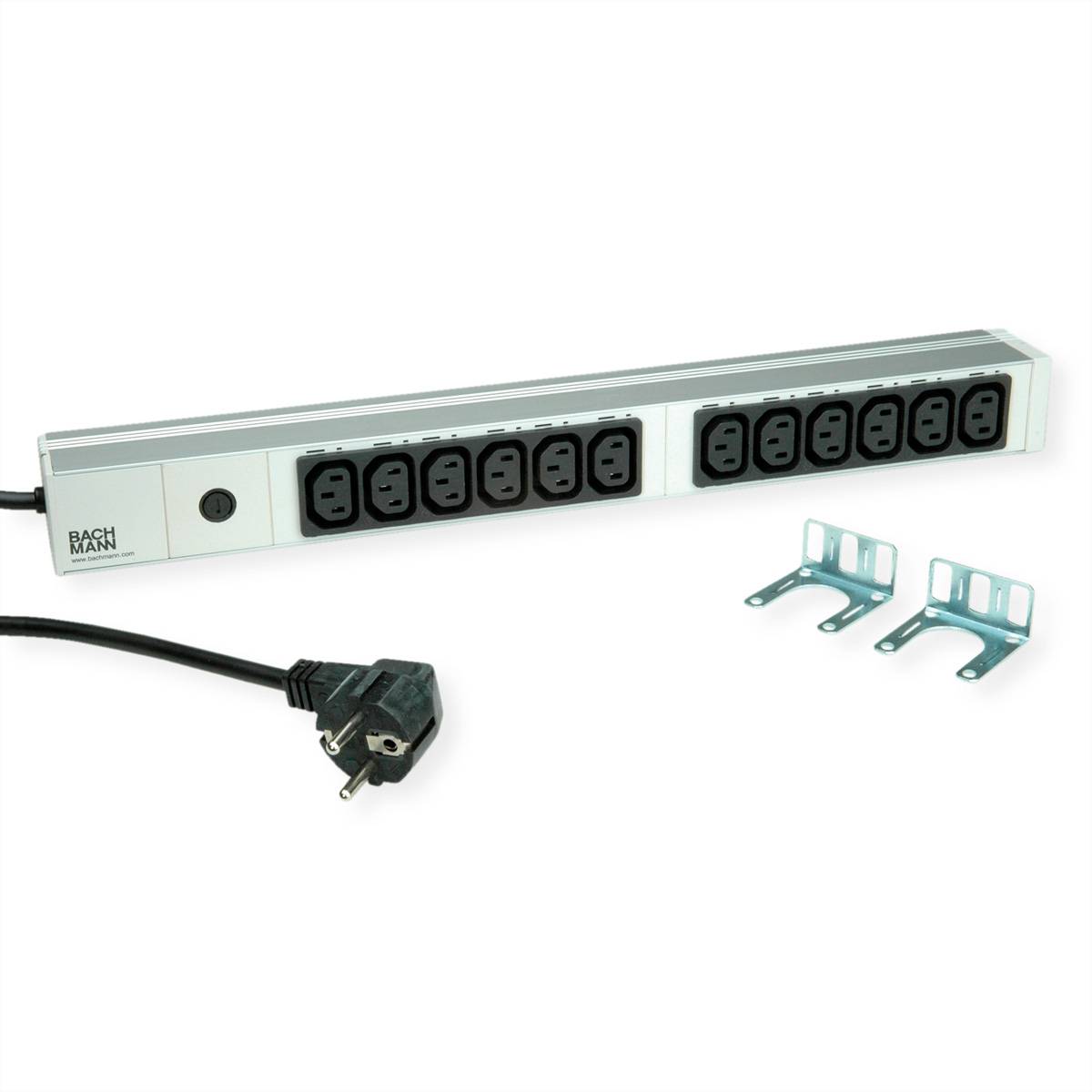 BACHMANN 19" 1U 12xC13 2,0m CEE7/7-0