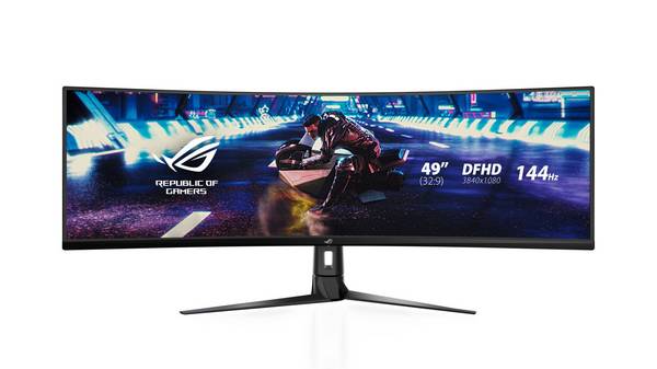 ASUS Display XG49VQ 49p Gaming Curved DFHD 144Hz 3840x1080 Freesync 2 HDR 4ms 21:9 USB HDMI DP Speaker